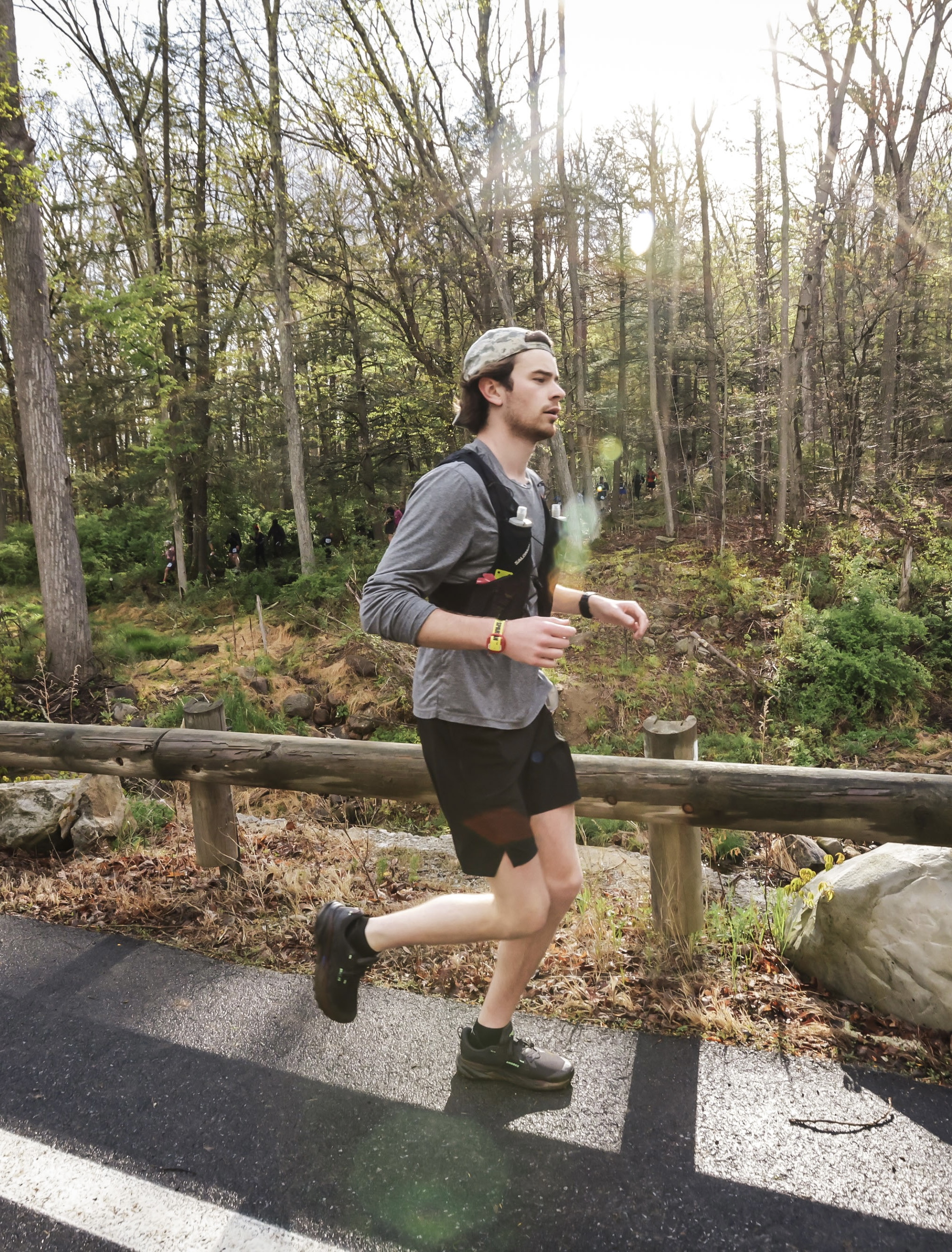 Cade Dalton running the Bear Mountain Spartan Trail Run, New York